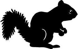 Squirrel Silhouette Free DXF File