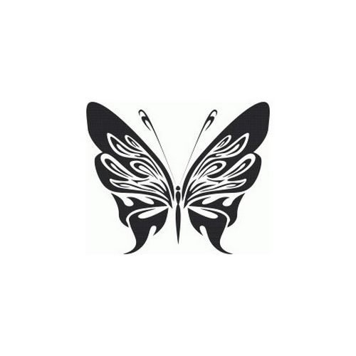 Tribal Butterfly Art 07 Free DXF File