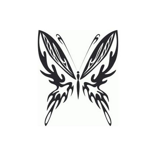 Tribal Butterfly Art 23 Free DXF File