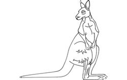 Kangaroo Animal Free DXF File