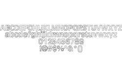 Laser Number And Alphabet Free DXF File