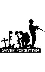 Never Forgotten Silhouette Free DXF File