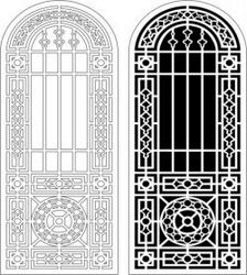 Islamic Style Arch Door For Laser Cut Cnc Free DXF File