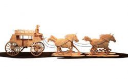 Wooden Stagecoach For Laser Cut Cnc Free DXF File