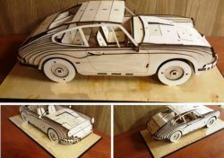 4 Seat Car Model For Laser Cut Cnc Free DXF File