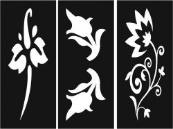 Flower Decorated Baffles For Laser Cut Cnc Free DXF File