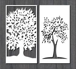 Great Tree Pattern For Laser Cut Cnc Free DXF File