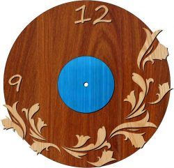 Lily Shaped Clock For Laser Cut Plasma Free DXF File