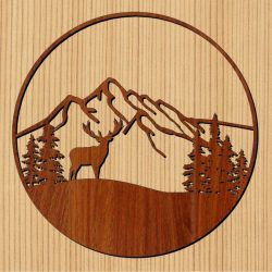 The Moose Holds The Forest For Laser Cut Cnc Free DXF File