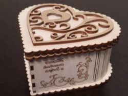 Wooden Heart Design Box For Laser Cut Cnc Free DXF File