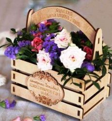 Basket Of Flowers For Laser Cut Cnc Free DXF File