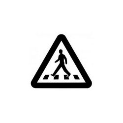 Pedestrian Crossing Sign Free DXF File