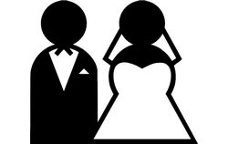Bride And Groom Clipart Free DXF File