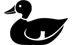 Duck Silhouette Black Free DXF File