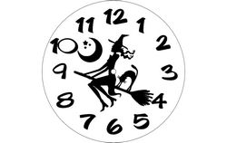 Horloge Sorciere Clock Free DXF File