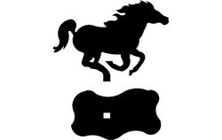 Horse Mustang Silhouette Free DXF File