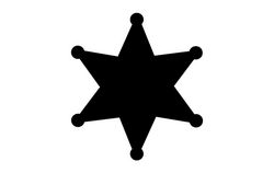Star Badge Silhouette Free DXF File