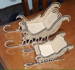 Wooden Sleigh Pair Free DXF File