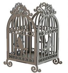 Bird Cage Model For Laser Cut Free DXF File