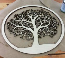 Tree Pattern For Laser Cut Cnc Free DXF File