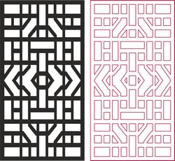Laser Cut Geometric Jali Pattern Design Free DXF File