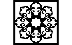 Laser Cut Islamic Wallpaper Pattern Free DXF File