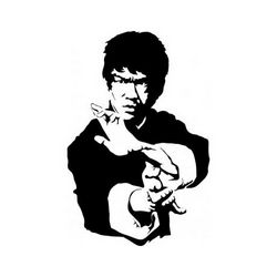 Bruce Lee Black And White Free DXF File