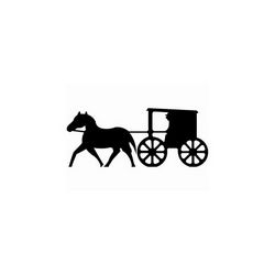 Horse with cart Free DXF File