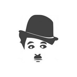 Charlie Chaplin Silhouette Vinyl Sticker Free DXF File