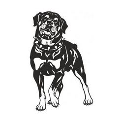 Dog Rottweiler Breed Art Free DXF File