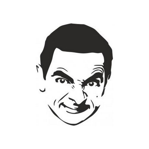 mr. Bean Stencil Free DXF File