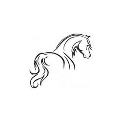 Tribal Tattoo Horse Outline Stencil Free DXF File