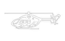 Chopper Helicopter Free DXF File