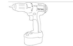 Cord Less Drill Free DXF File