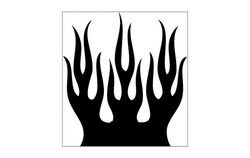 Flames Silhouette Free DXF File