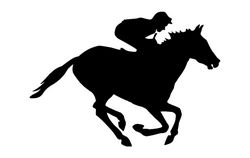 Jockey Horse Silhouette Free DXF File