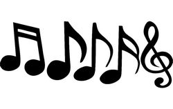 Music Notes Sign Free DXF File