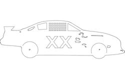 Nascar Vehicle Free DXF File