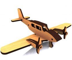 Airplane Model For Laser Cut Cnc Free DXF File