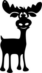 Lovely Reindeer For Laser Cut Plasma Decal Free DXF File