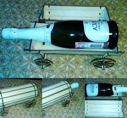 Wine Cart For Laser Cut Free DXF File