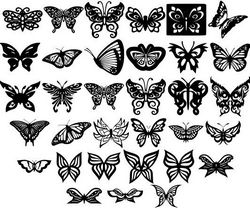 Butterfly Ornaments Decor Free DXF File