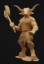 Cnc Laser Cut Projects Made Of Wood 3d Minotaur Free DXF File