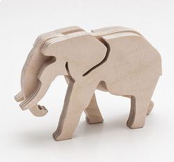 Cnc Laser Cut Wooden 3d Model Elephant Free DXF File