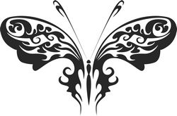 Tattoo Tribal Butterfly 444 Free DXF File