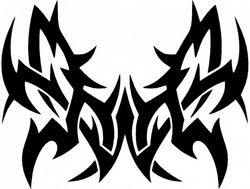 Tattoo Tribal Butterfly Design Free DXF File