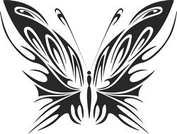 Tattoo Tribal Butterfly Wildlife Free DXF File