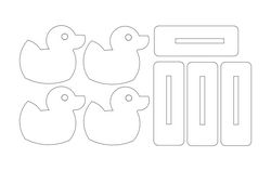 Duck Family Targets Free DXF File