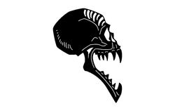Skull Side View Free DXF File