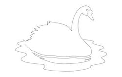 Swan On Water Image Free DXF File